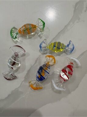 Handblown Glass Candy Figurines - Multicolor